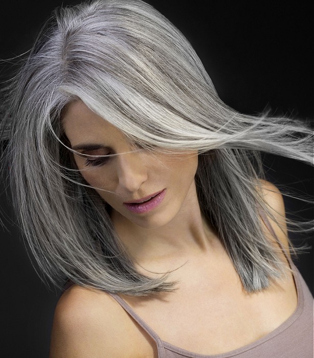 White Hot Long Grey Hairstyles